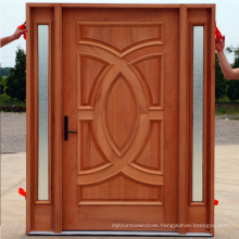 Modern design door swing position painting surface solid wood entry door